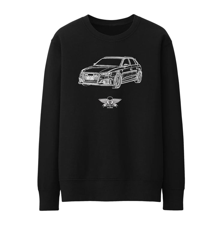 JL Basic Illustration For A Audi RS3 Sportback Motorcar Fan Jumper