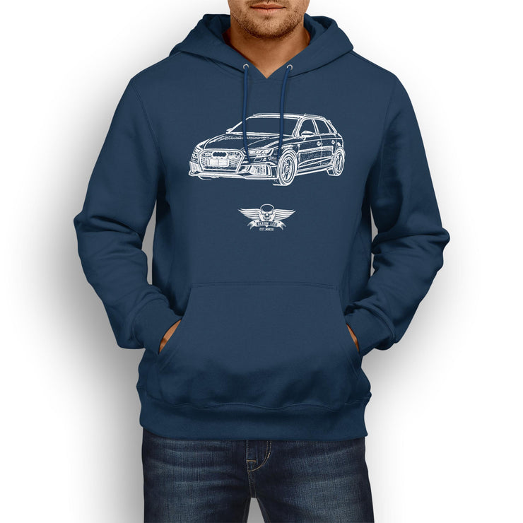 Jaxon Lee Illustration For A Audi RS3 Sportback Motorcar Fan Hoodie