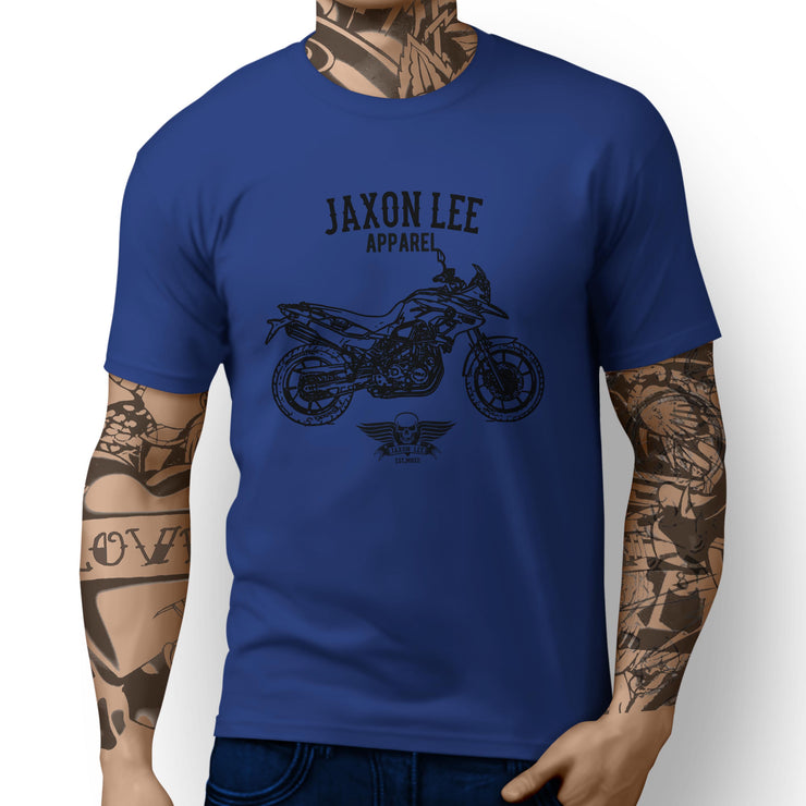 Jaxon Lee Illustration For A BMW F700GS Motorbike Fan T-shirt