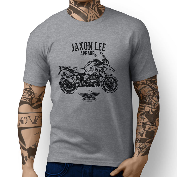 Jaxon Lee Illustration For A BMW R1200GS Adventure 2013 Motorbike Fan T-shirt