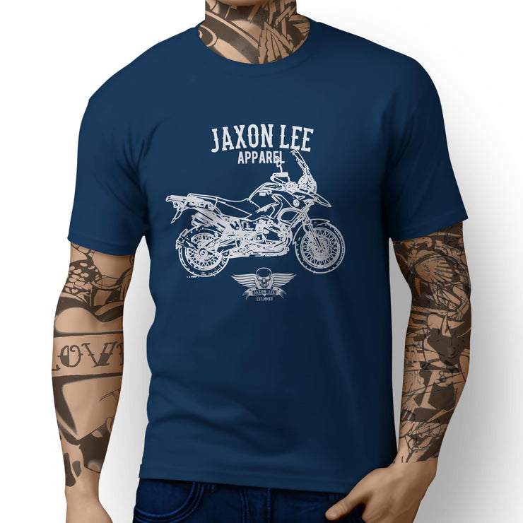 Jaxon Lee Illustration For A BMW R1200GS Adventure 2012 Motorbike Fan T-shirt