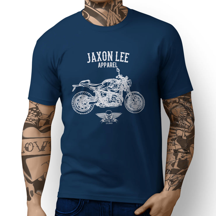 Jaxon Lee Illustration For A BMW RnineT 2017 Motorbike Fan T-shirt