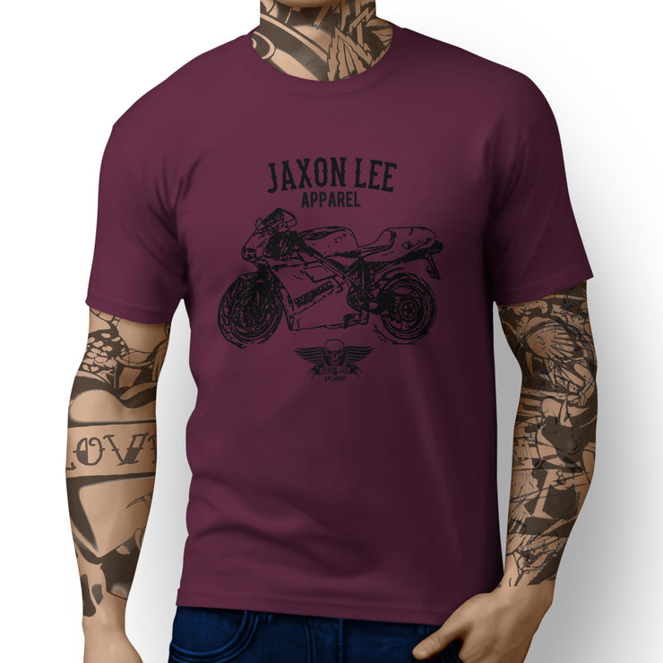 Jaxon Lee Illustration For A Ducati 748 Motorbike Fan T-shirt