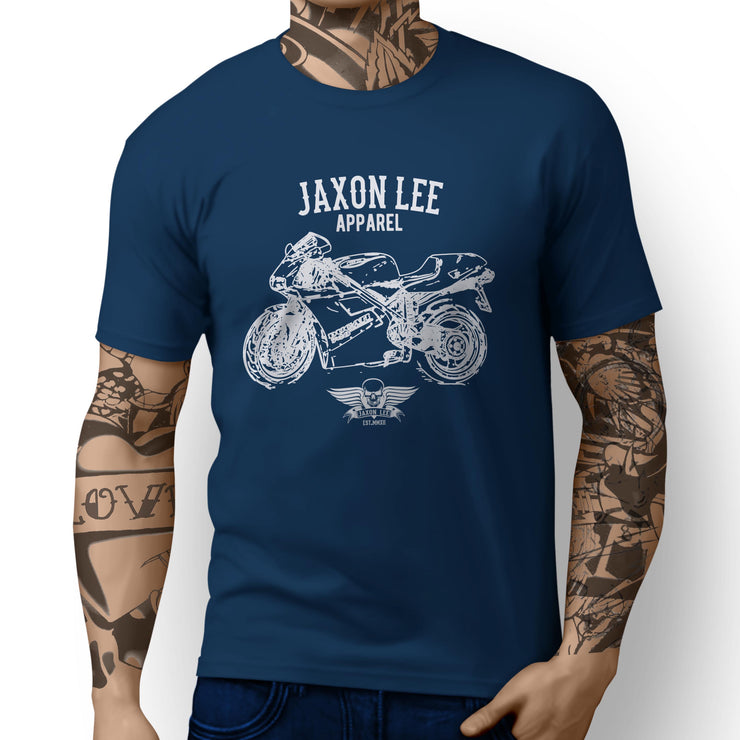 Jaxon Lee Illustration For A Ducati 748 Motorbike Fan T-shirt