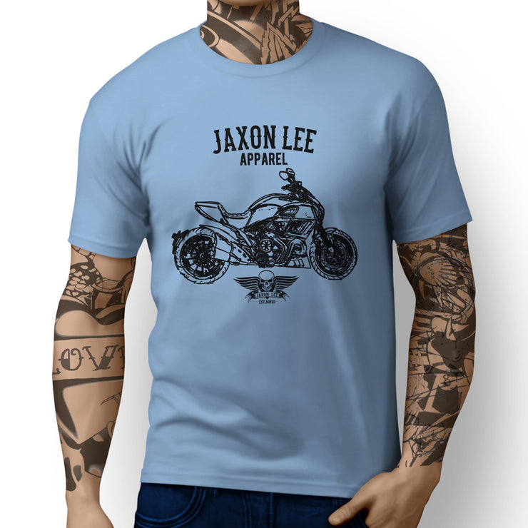 Jaxon Lee Illustration For A Ducati Diavel Motorbike Fan T-shirt