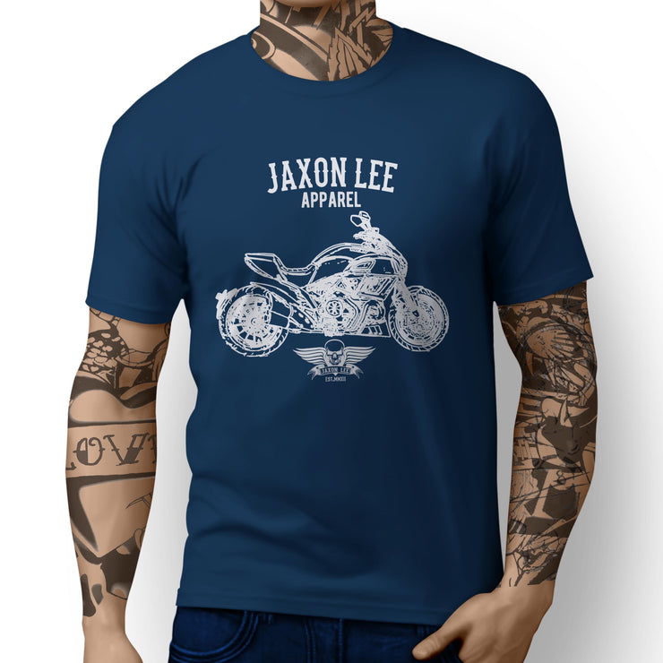 Jaxon Lee Illustration For A Ducati Diavel Motorbike Fan T-shirt