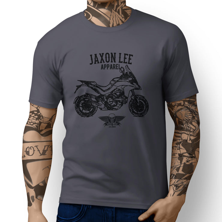 Jaxon Lee Illustration For A Ducati Multistrada 1200S Motorbike Fan T-shirt