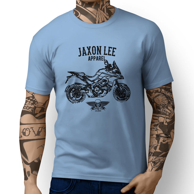 Jaxon Lee Illustration For A Ducati Multistrada 1200 Pikes Peak Motorbike Fan T-