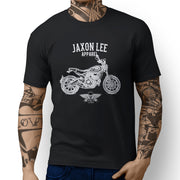 Jaxon Lee Illustration For A Ducati Scrambler Full Throttle Motorbike Fan T-shir