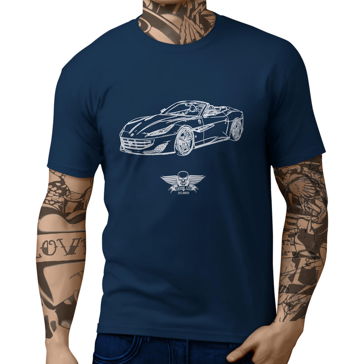 Jaxon Lee Illustration For A Ferrari Portofino Motorcar Fan T-shirt