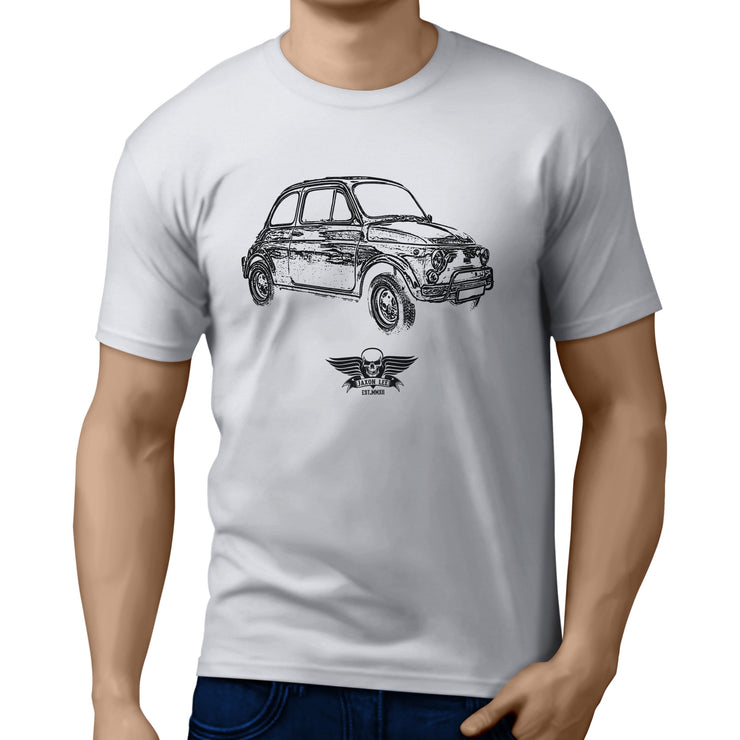Jaxon Lee Illustration For A Fiat 500 Lusso 1969 Motorcar Fan T-shirt
