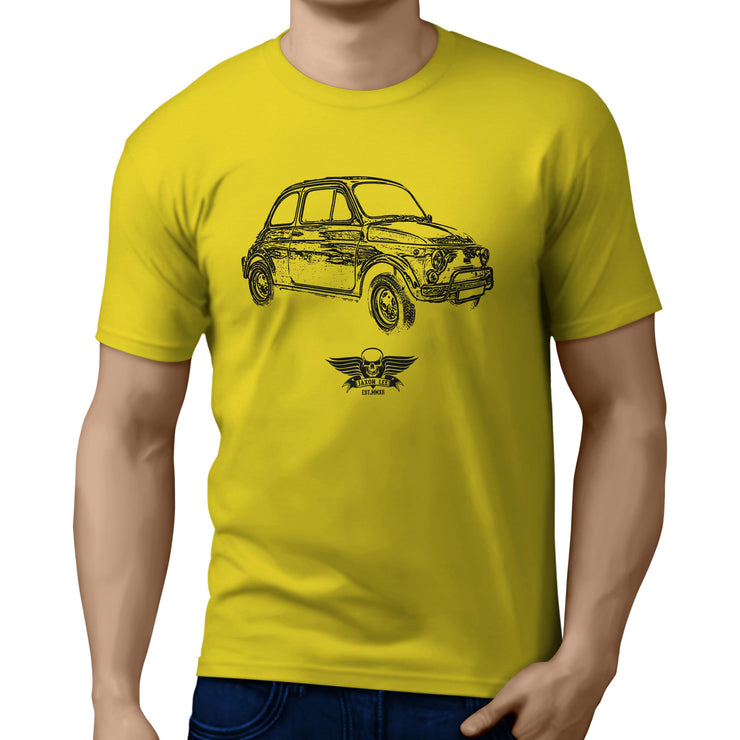 Jaxon Lee Illustration For A Fiat 500 Lusso 1969 Motorcar Fan T-shirt