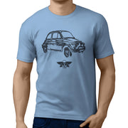 Jaxon Lee Illustration For A Fiat 500 Lusso 1969 Motorcar Fan T-shirt