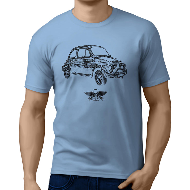 Jaxon Lee Illustration For A Fiat 500 Lusso 1969 Motorcar Fan T-shirt