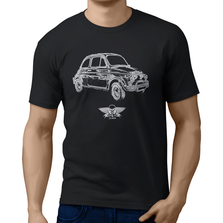 Jaxon Lee Illustration For A Fiat 500 Lusso 1969 Motorcar Fan T-shirt