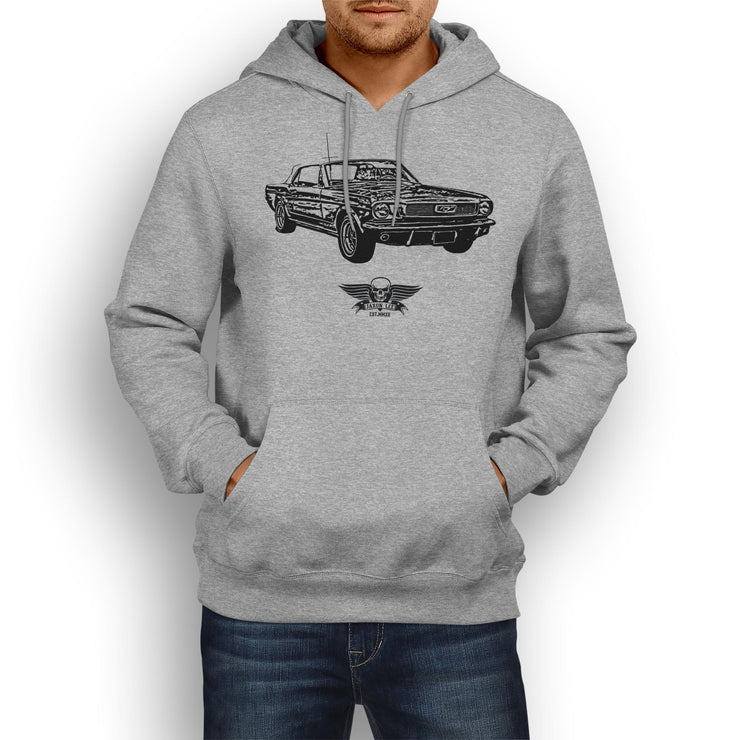 Jaxon Lee Illustration For A Ford 1966 Mustang Convertible Motorcar Fan Hoodie