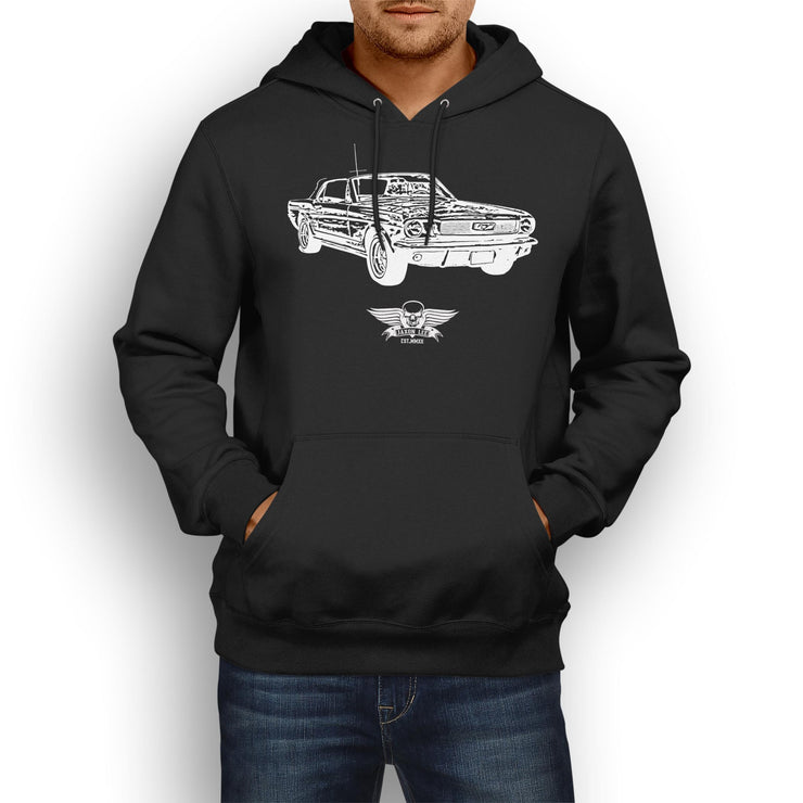 Jaxon Lee Illustration For A Ford 1966 Mustang Convertible Motorcar Fan Hoodie