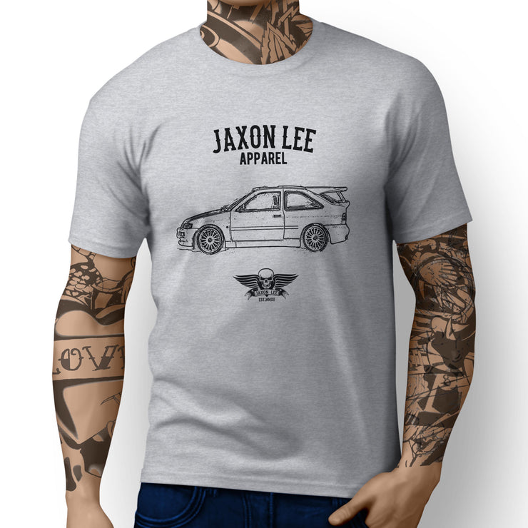 Jaxon Lee Ford Escort Cosworth Motorbike Art T-shirt