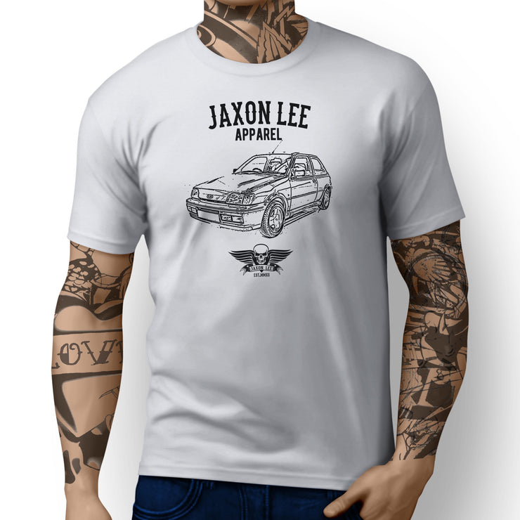 Jaxon Lee Illustration For A Ford Fiesta RS Turbo Motorcar Fan T-shirt