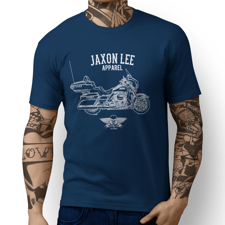 Jaxon Lee Harley Davidson Electra Glide Ultra Classic inspired Motorbike Art T-s - Jaxon lee