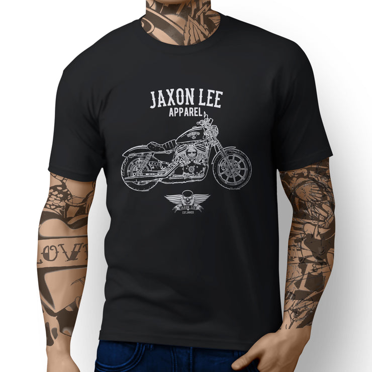 Jaxon Lee Harley Davidson Iron 883 inspired Motorbike Art T-shirt - Jaxon lee