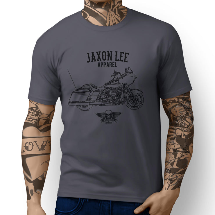 Jaxon Lee Art Tee aimed at fans of Harley Davidson Road Glide Motorbike