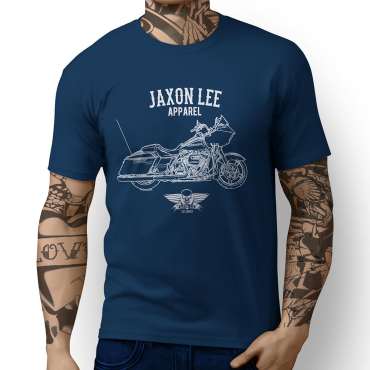 Jaxon Lee Art Tee aimed at fans of Harley Davidson Road Glide Motorbike