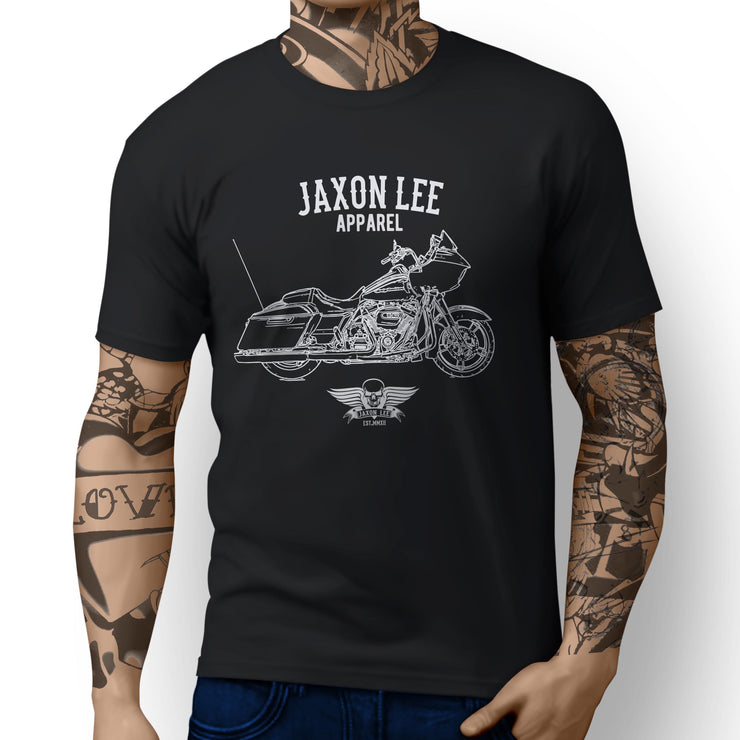 Jaxon Lee Art Tee aimed at fans of Harley Davidson Road Glide Motorbike