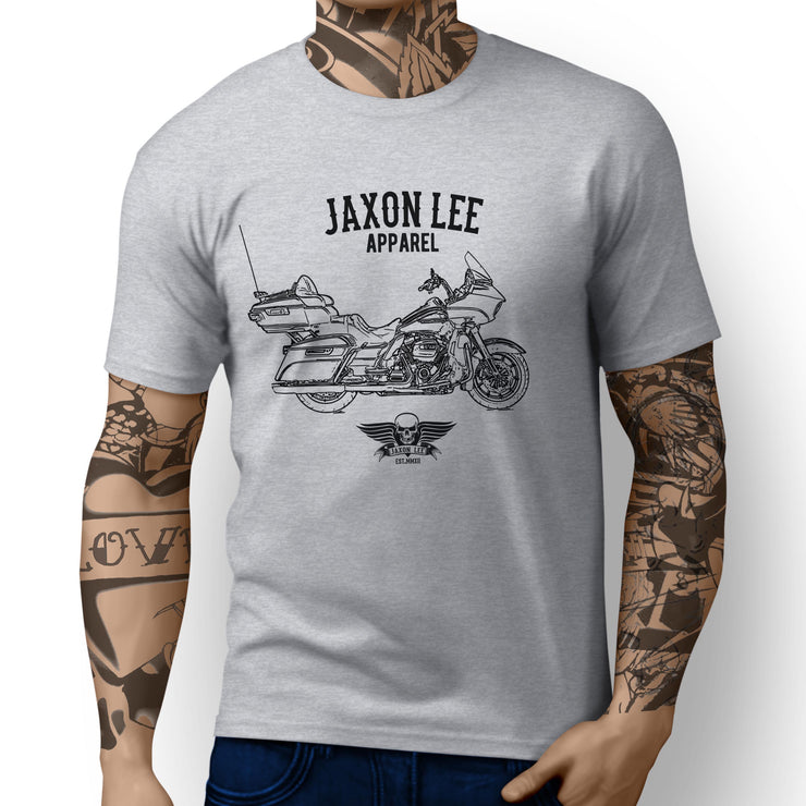 Jaxon Lee Art Tee aimed at fans of Harley Davidson Road Glide Ultra Motorbike