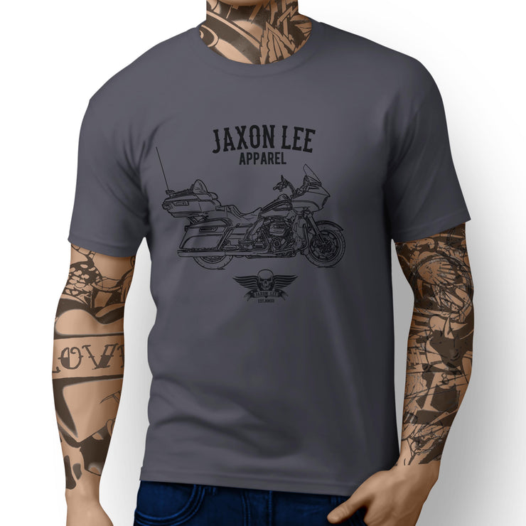 Jaxon Lee Art Tee aimed at fans of Harley Davidson Road Glide Ultra Motorbike