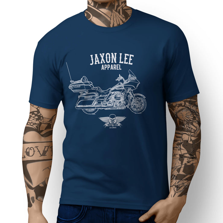 Jaxon Lee Art Tee aimed at fans of Harley Davidson Road Glide Ultra Motorbike