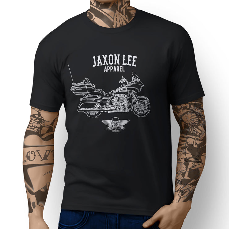 Jaxon Lee Art Tee aimed at fans of Harley Davidson Road Glide Ultra Motorbike