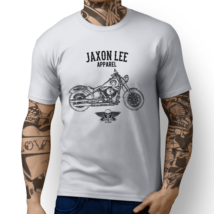 Jaxon Lee Art Tee aimed at fans of Harley Davidson Softail Slim S Motorbike