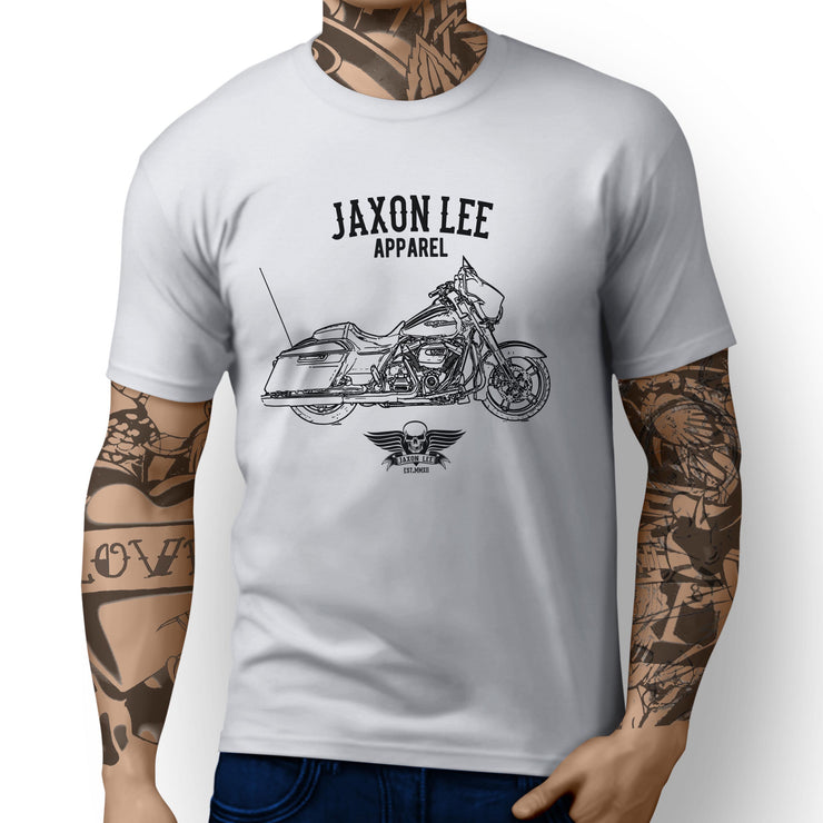 Jaxon Lee Art Tee aimed at fans of Harley Davidson Street Glide Motorbike