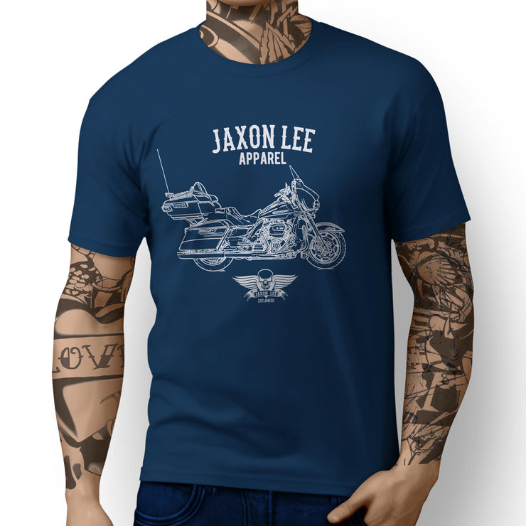 Jaxon Lee Art Tee aimed at fans of Harley Davidson Ultra Motorbike