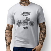 Jaxon Lee Art Tee aimed at fans of Harley Davidson Wide Glide Motorbike