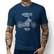 Jaxon Lee Art Tee aimed at fans of Harley Davidson Wide Glide Motorbike