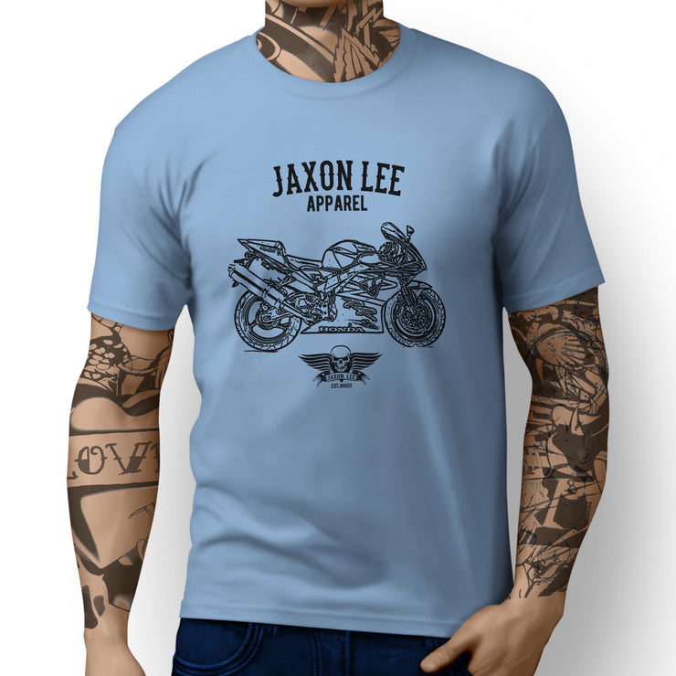 Jaxon Lee Illustration For A Honda CBR954RR Fireblade Motorbike Fan T-shirt