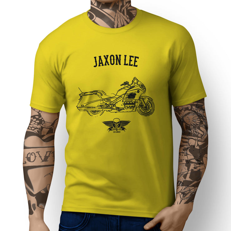 Jaxon Lee Illustration For A Honda Gold Wing F6B Motorbike Fan T-shirt