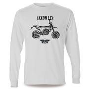 Jaxon Lee Illustration For A Husqvarna 701 Supermoto Motorbike Fan LS-Tshirt