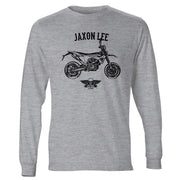 Jaxon Lee Illustration For A Husqvarna 701 Supermoto Motorbike Fan LS-Tshirt