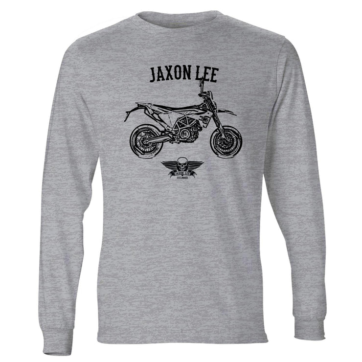 Jaxon Lee Illustration For A Husqvarna 701 Supermoto Motorbike Fan LS-Tshirt