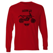 Jaxon Lee Illustration For A Husqvarna 701 Supermoto Motorbike Fan LS-Tshirt