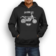 Jaxon Lee Illustration For A Husqvarna 701 Supermoto Motorbike Fan Hoodie
