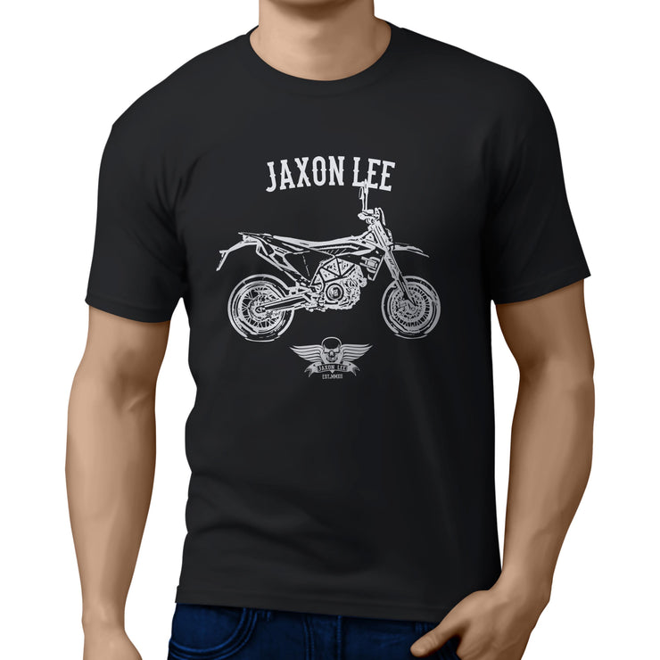 Jaxon Lee Illustration For A Husqvarna 701 Supermoto Motorbike Fan T-shirt