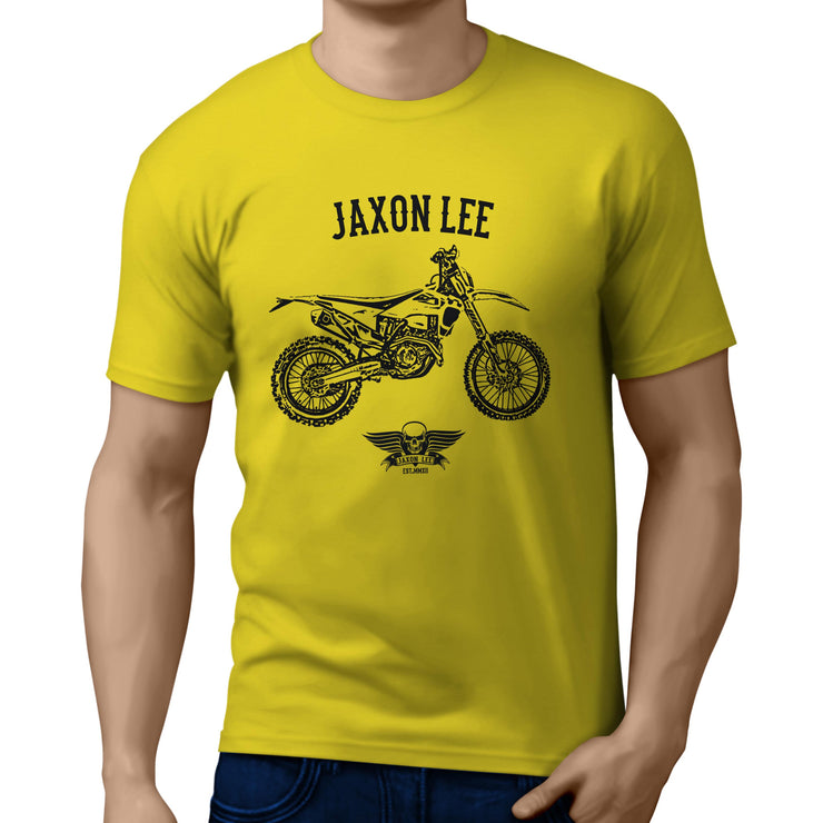 Jaxon Lee Illustration For A Husqvarna FE 450 Motorbike Fan T-shirt
