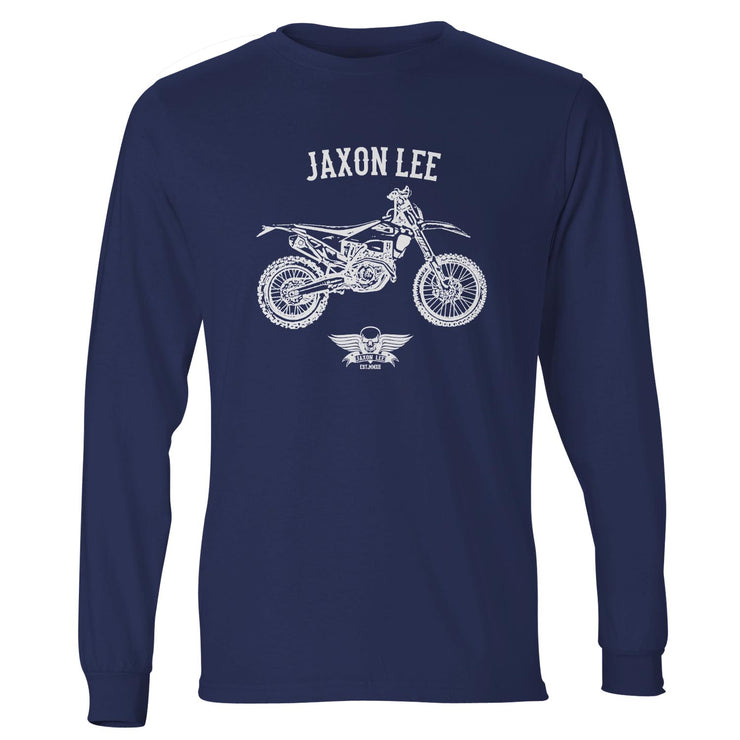Jaxon Lee Illustration For A Husqvarna FE 450 Motorbike Fan LS-Tshirt