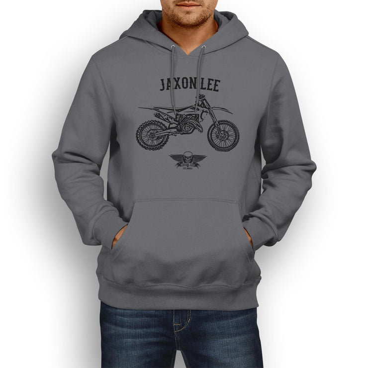 Jaxon Lee Illustration For A Husqvarna TC 125 Motorbike Fan Hoodie