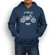 Jaxon Lee Illustration For A Husqvarna TC 125 Motorbike Fan Hoodie