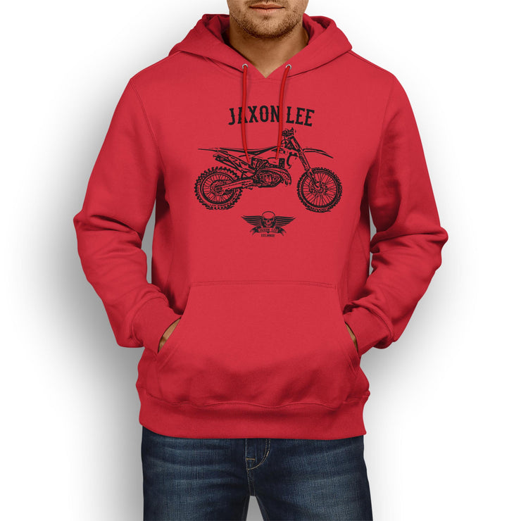 Jaxon Lee Illustration For A Husqvarna TX 300i Motorbike Fan Hoodie